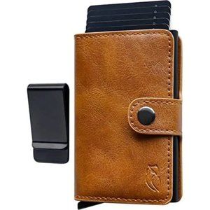 New 𝅺Minimalist Slim Leather Credit Card Holder RFID Wallet for Men Women